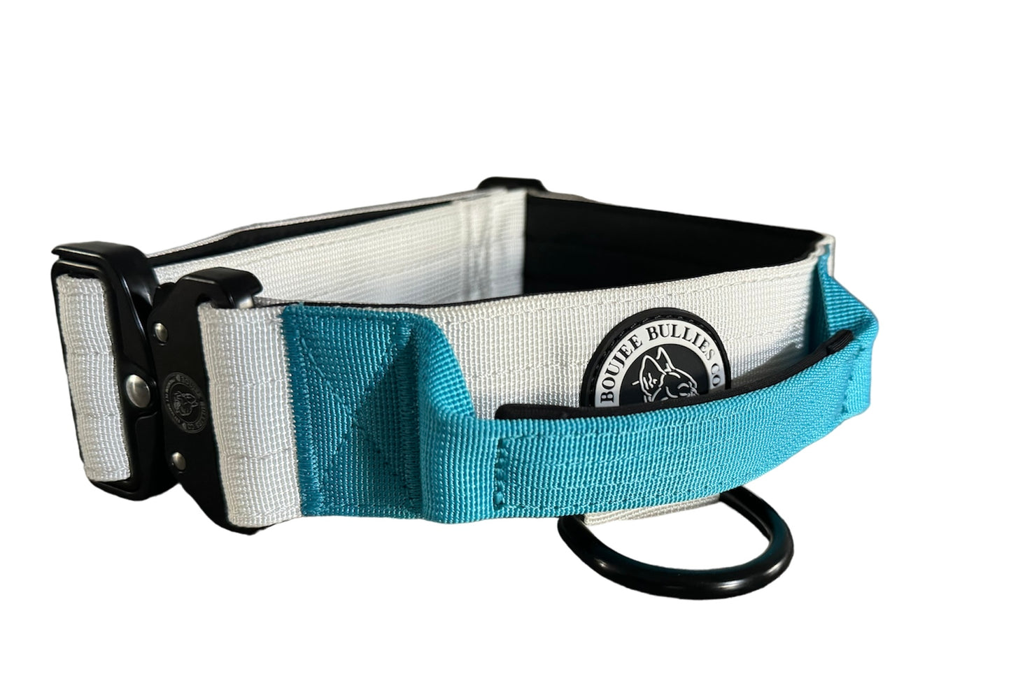 2'' Heavy Duty Tactical Collar - Candy blue/Pearl white