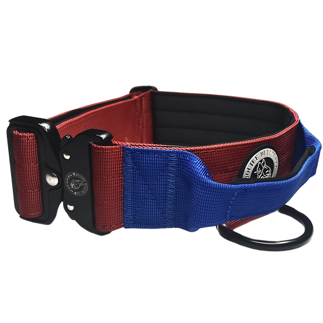 2'' Heavy Duty Tactical Collar - Two-tone red and blue